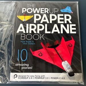 New PowerUp Paper Airplane Book with Red Plane